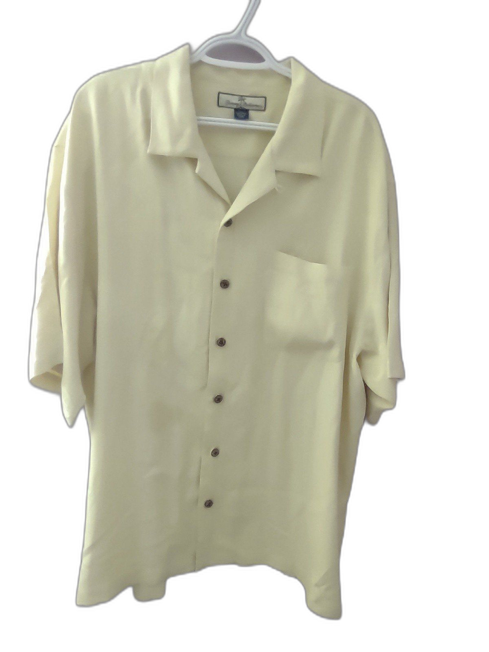 Tommy Bahama Vintage Men's 100% Silk Button Down Shirt Cocktail Print Size XL